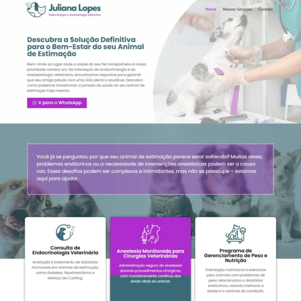 landing page Veterinaria