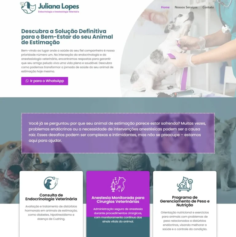 landing page Veterinaria
